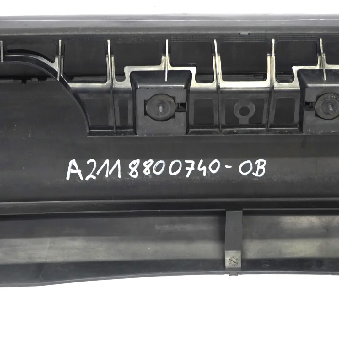 Bumper Trim Panel Cover Obsidian Black Metallic - 197 to Mercedes W211 Rear with Part number A2118800740 Mercedes W211 Rear Bumper Trim Panel Cover Obsidian Black Metallic - 197 - SKU A2118800740-OB - Part number A2118800740