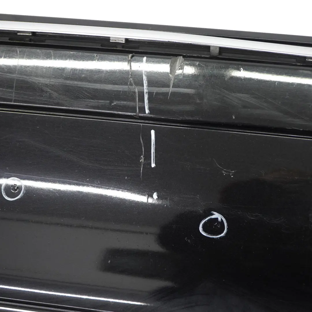 Mercedes W211 Rear Bumper Trim Panel Cover Obsidian Black Metallic - 197 - SKU A2118800740-OB - Part number A2118800740