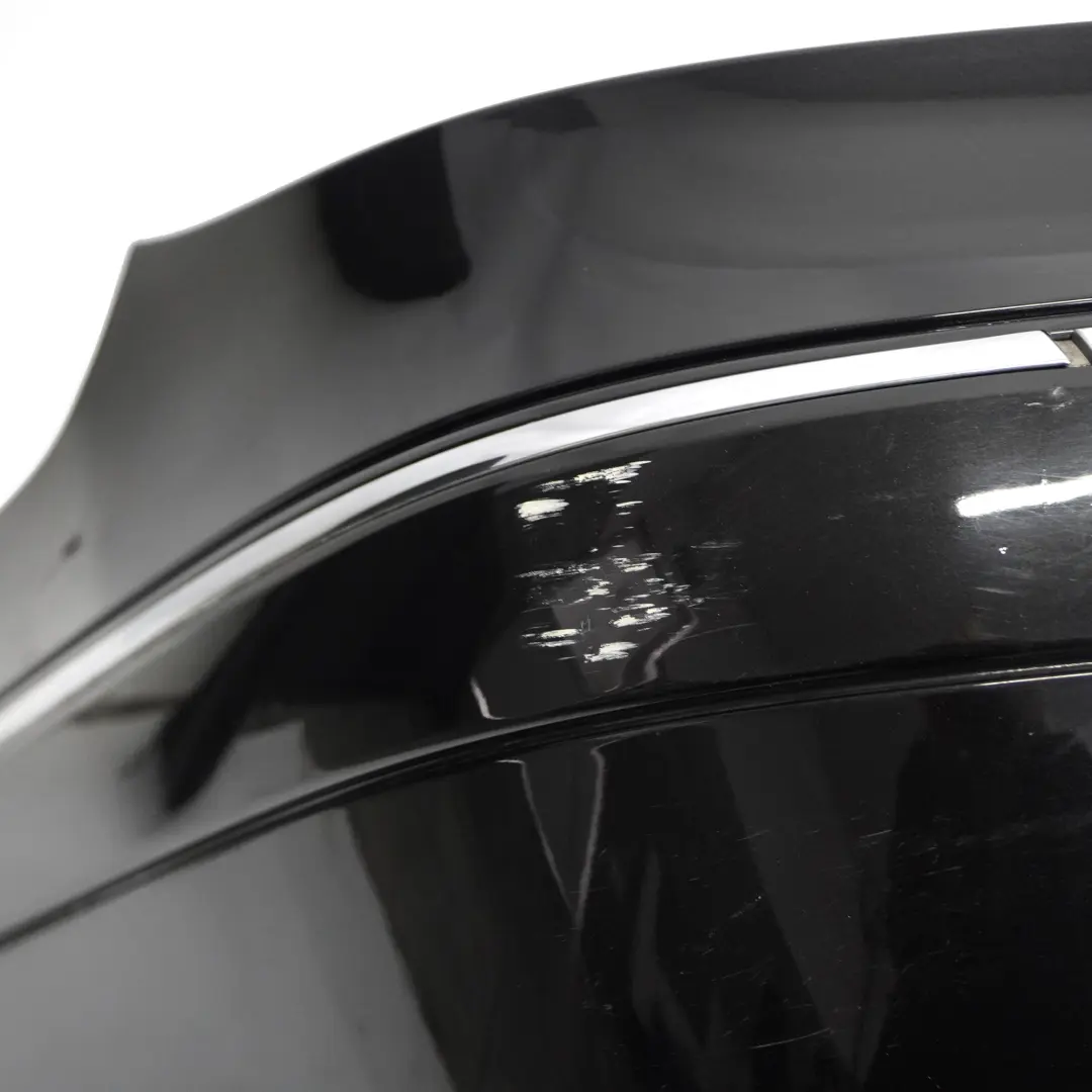 Bumper Trim Panel Cover Obsidian Black Metallic - 197 to Mercedes W211 Rear with Part number A2118800740 Mercedes W211 Rear Bumper Trim Panel Cover Obsidian Black Metallic - 197 - SKU A2118800740-OB - Part number A2118800740