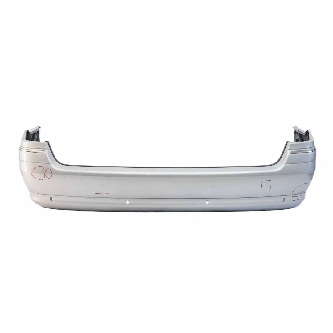 Bumper Mercedes S211 Estate Trim Panel Brilliant Silver Metallic - 744 to Rear with Part number A2118801283 Rear Bumper Mercedes S211 Estate Trim Panel Brilliant Silver Metallic - 744 - SKU A2118801283-BS - Part number A2118801283