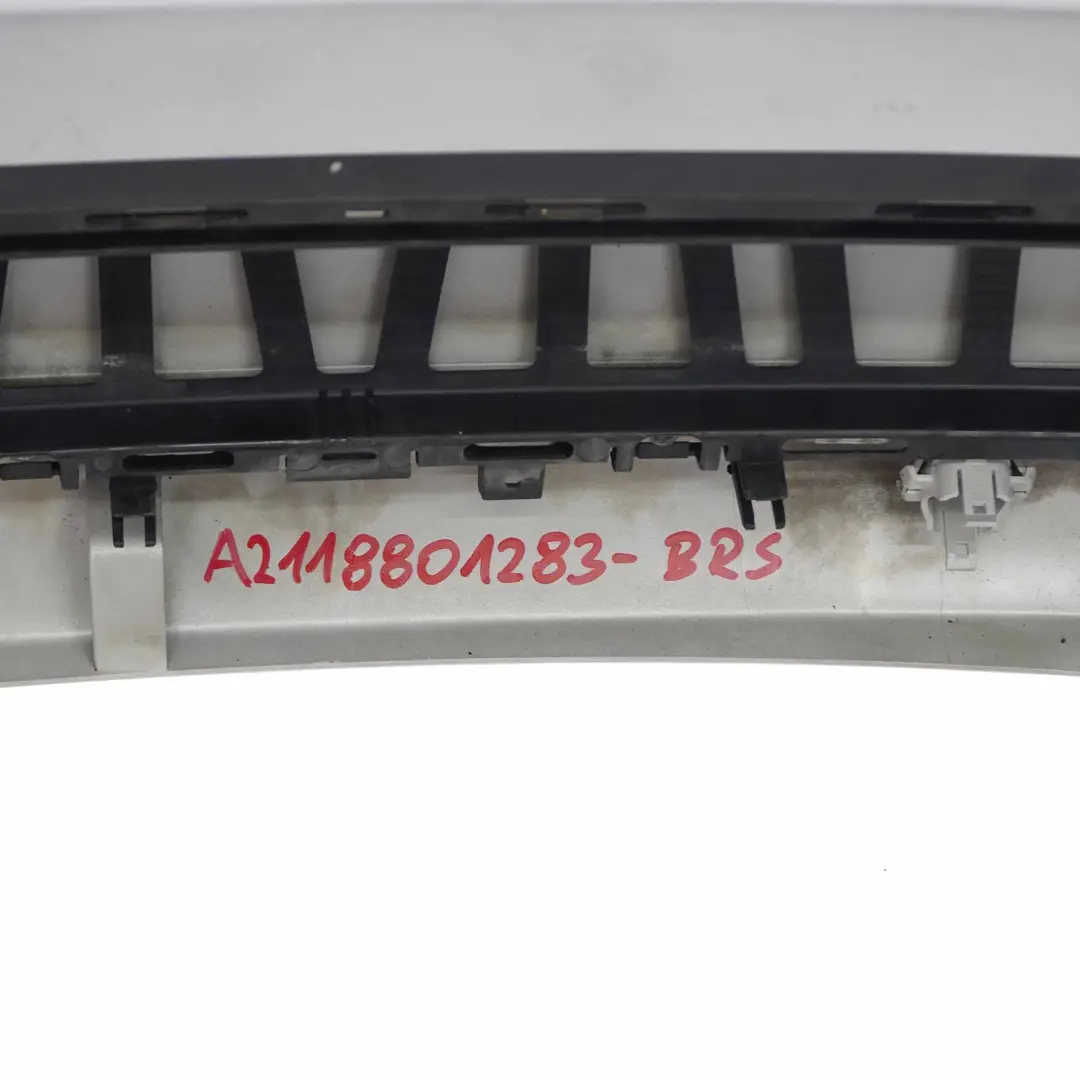 Bumper Mercedes S211 Estate Trim Panel Brilliant Silver Metallic - 744 to Rear with Part number A2118801283 Rear Bumper Mercedes S211 Estate Trim Panel Brilliant Silver Metallic - 744 - SKU A2118801283-BS - Part number A2118801283