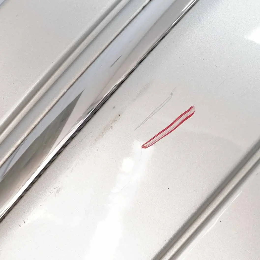 Bumper Mercedes S211 Estate Trim Panel Brilliant Silver Metallic - 744 to Rear with Part number A2118801283 Rear Bumper Mercedes S211 Estate Trim Panel Brilliant Silver Metallic - 744 - SKU A2118801283-BS - Part number A2118801283