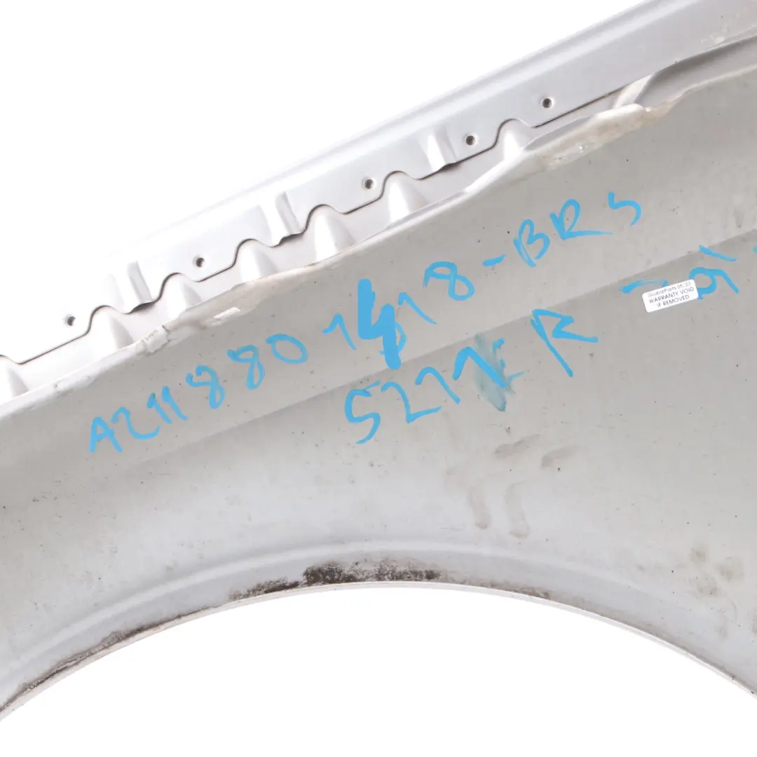 Front Right O/S Side Panel Wing Fender Brilliant Silver - 744U to Mercedes W211 with Part number A2118801418 Mercedes W211 Front Right O/S Side Panel Wing Fender Brilliant Silver - 744U - SKU A2118801418-BRS - Part number A2118801418
