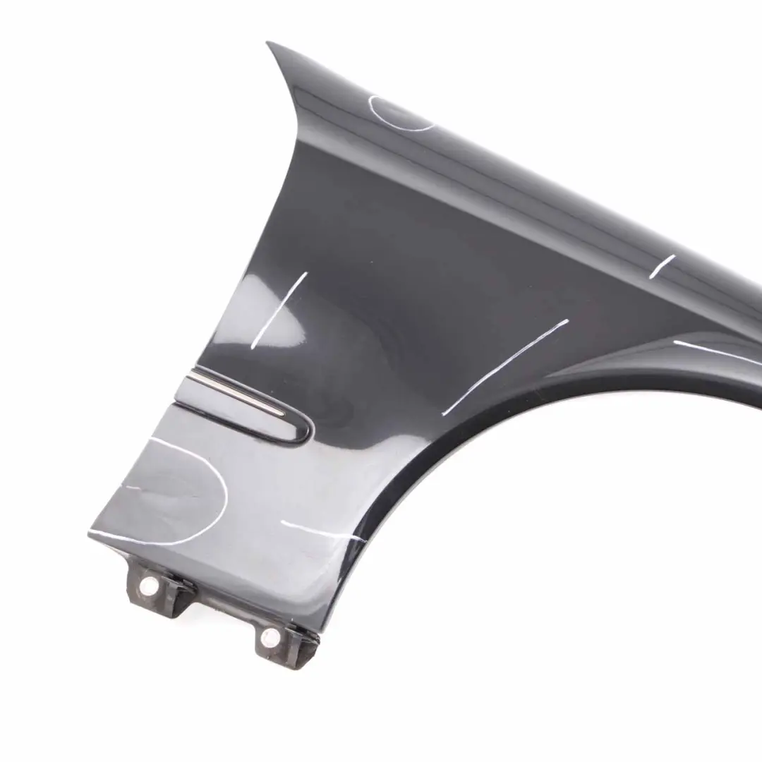 Side Panel Front Right O/S Wing Fender Obsidian Black - 197 to Mercedes W211 with Part number A2118801418 Mercedes W211 Side Panel Front Right O/S Wing Fender Obsidian Black - 197 - SKU A2118801418-OB - Part number A2118801418