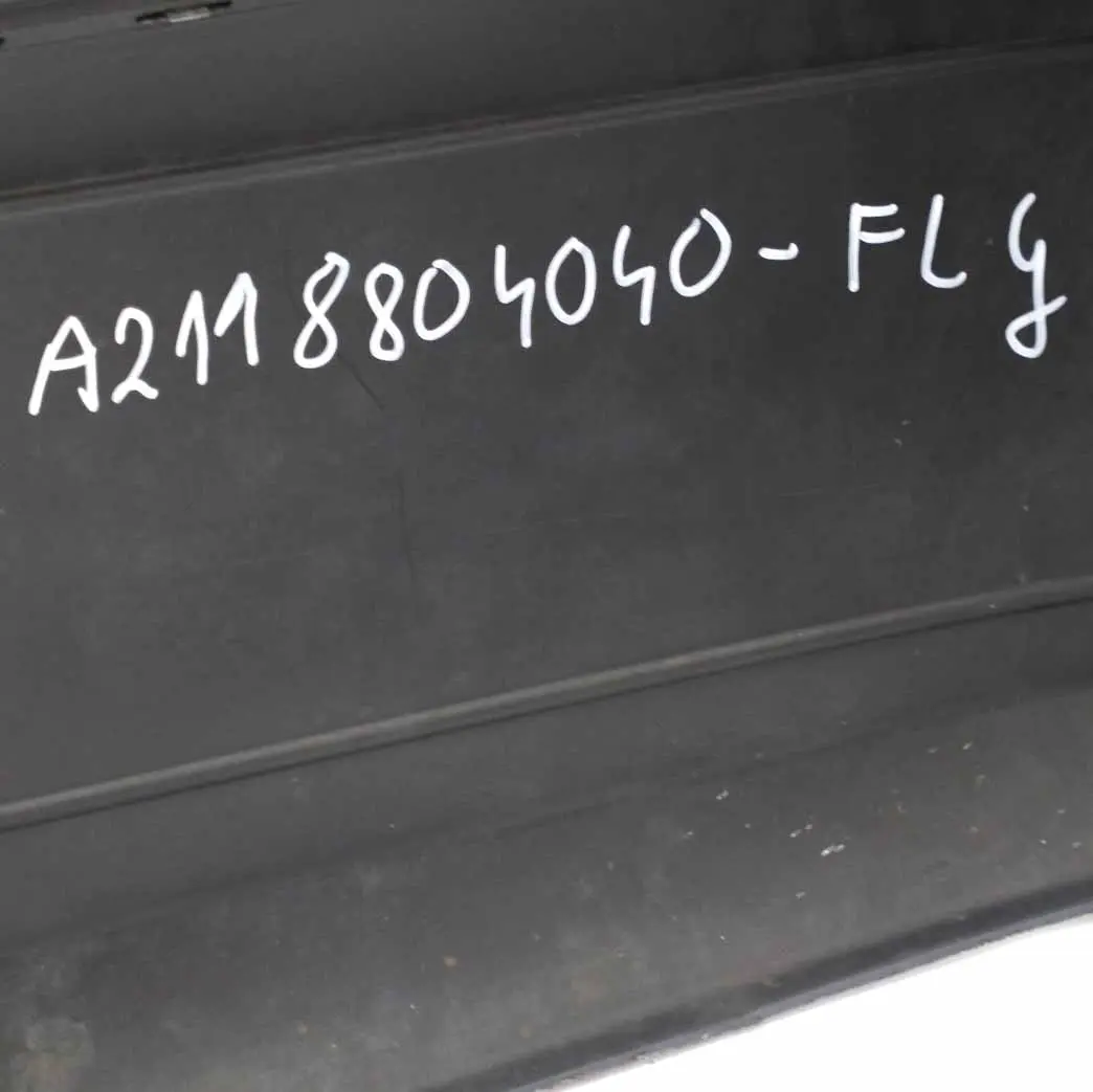 Bumper Trim Panel Cover Flint Grey Metallic - 368 to Mercedes W211 Rear with Part number A2118804040 Mercedes W211 Rear Bumper Trim Panel Cover Flint Grey Metallic - 368 - SKU A2118804040-FLG - Part number A2118804040