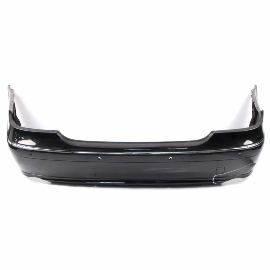 Bumper Trim Panel Cover Obsidian Black Metallic - 197 to Mercedes W211 Rear with Part number A2118804140 Mercedes W211 Rear Bumper Trim Panel Cover Obsidian Black Metallic - 197 - SKU A2118804140-OB - Part number A2118804140