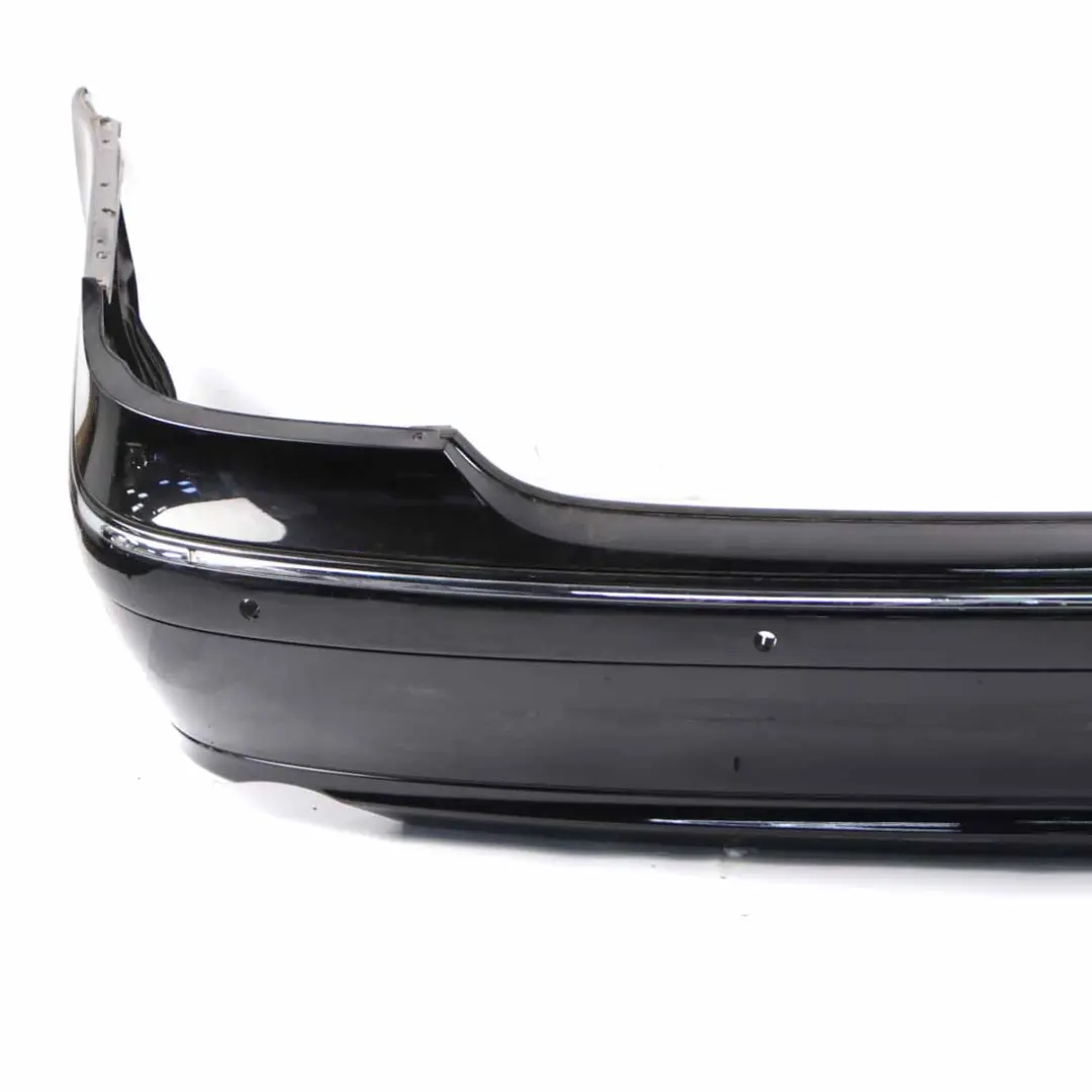 Bumper Trim Panel Cover Obsidian Black Metallic - 197 to Mercedes W211 Rear with Part number A2118804140 Mercedes W211 Rear Bumper Trim Panel Cover Obsidian Black Metallic - 197 - SKU A2118804140-OB - Part number A2118804140