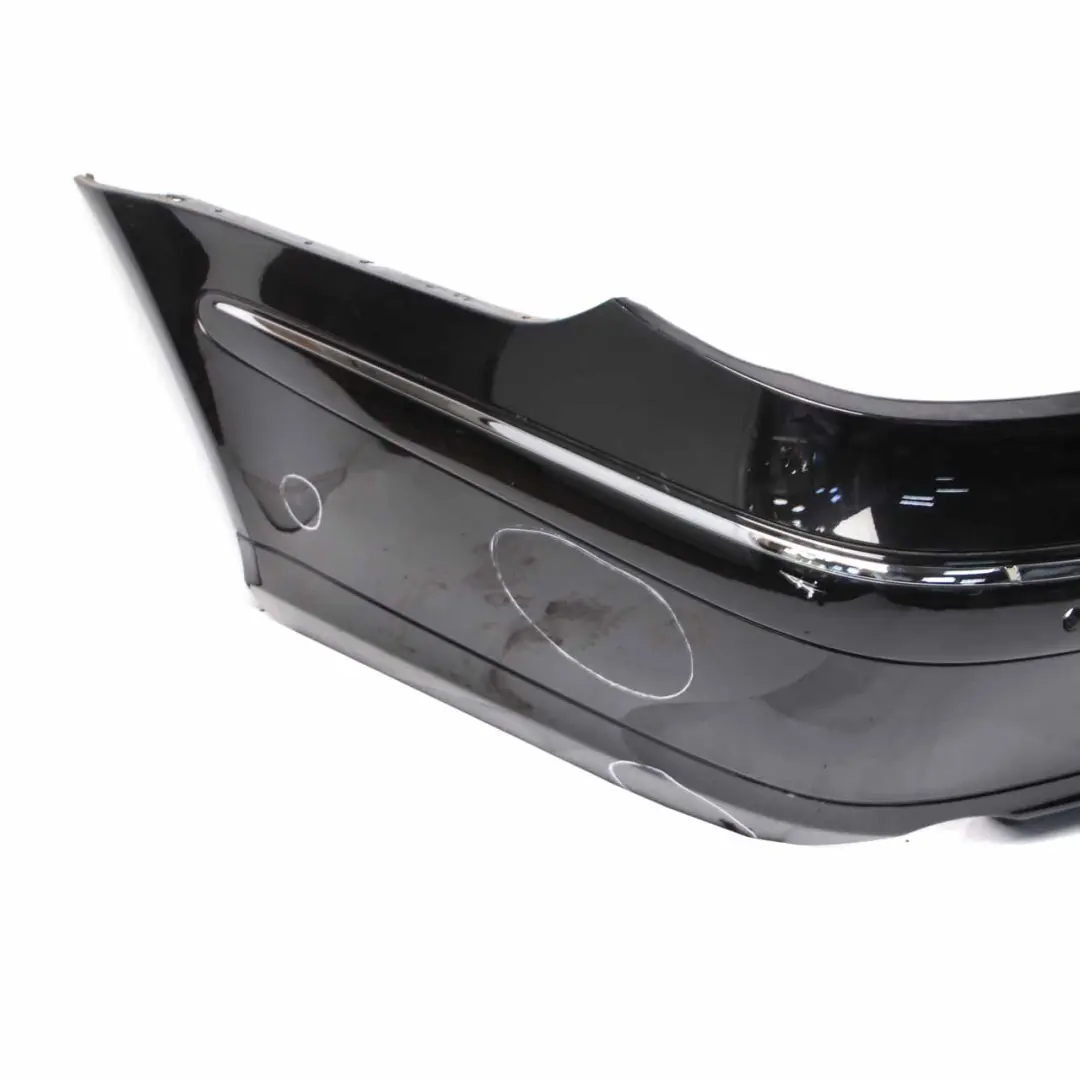 Mercedes W211 Rear Bumper Trim Panel Cover Obsidian Black Metallic - 197 - SKU A2118804140-OB - Part number A2118804140
