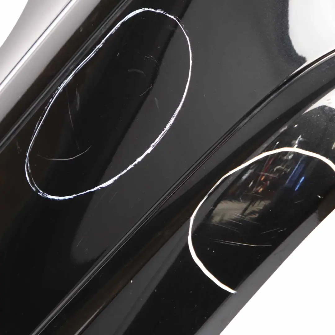 Bumper Trim Panel Cover Obsidian Black Metallic - 197 to Mercedes W211 Rear with Part number A2118804140 Mercedes W211 Rear Bumper Trim Panel Cover Obsidian Black Metallic - 197 - SKU A2118804140-OB - Part number A2118804140