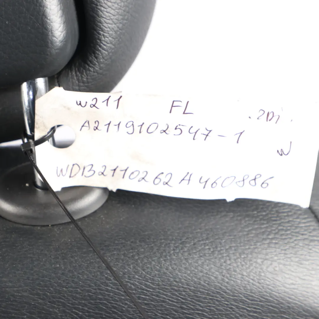 Front Seat Left N/S Heated Leather Nappa Black Semi-Aniline to Mercedes W211 with Part number A2119102547 Mercedes W211 Front Seat Left N/S Heated Leather Nappa Black Semi-Aniline - SKU A2119102547-1 - Part number A2119102547