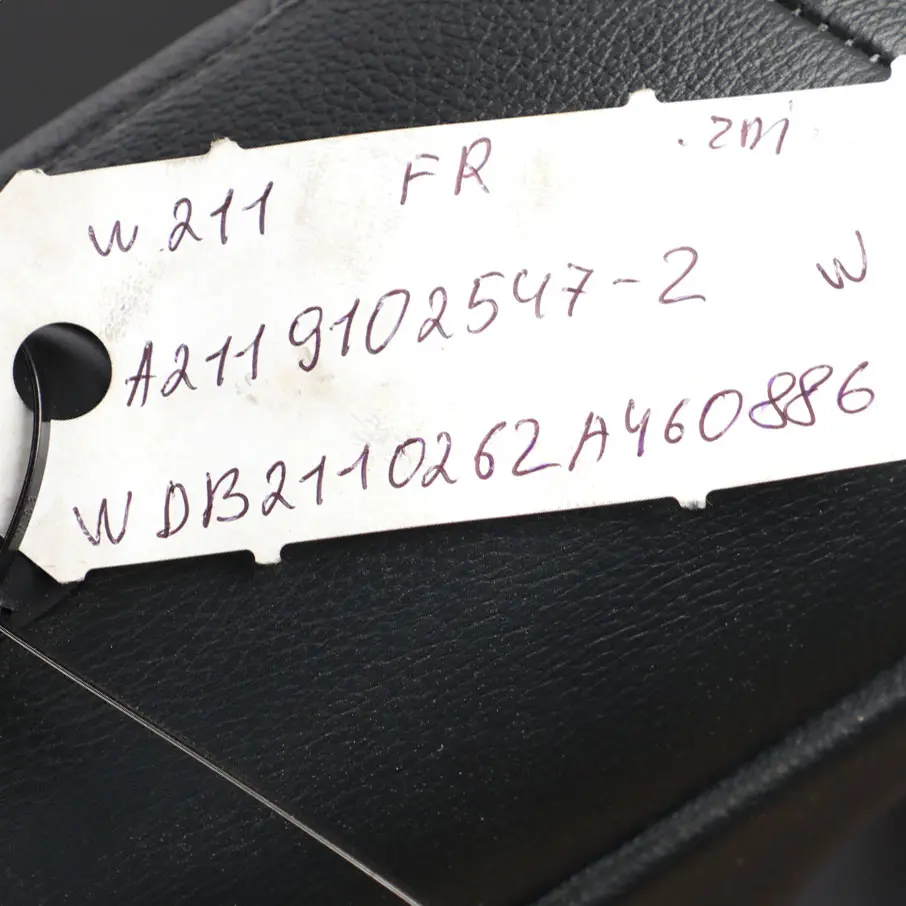 Front Seat Right O/S Heated Leather Nappa Black Semi-Aniline to Mercedes W211 with Part number A2119102547 Mercedes W211 Front Seat Right O/S Heated Leather Nappa Black Semi-Aniline - SKU A2119102547-2 - Part number A2119102547