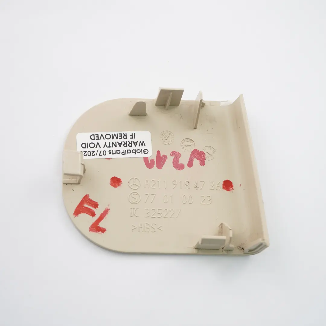  Front Seat Trim Mercedes W211 W219 Panel Left N/S Cover Beige - SKU A2119184736 - Part number A2119184736