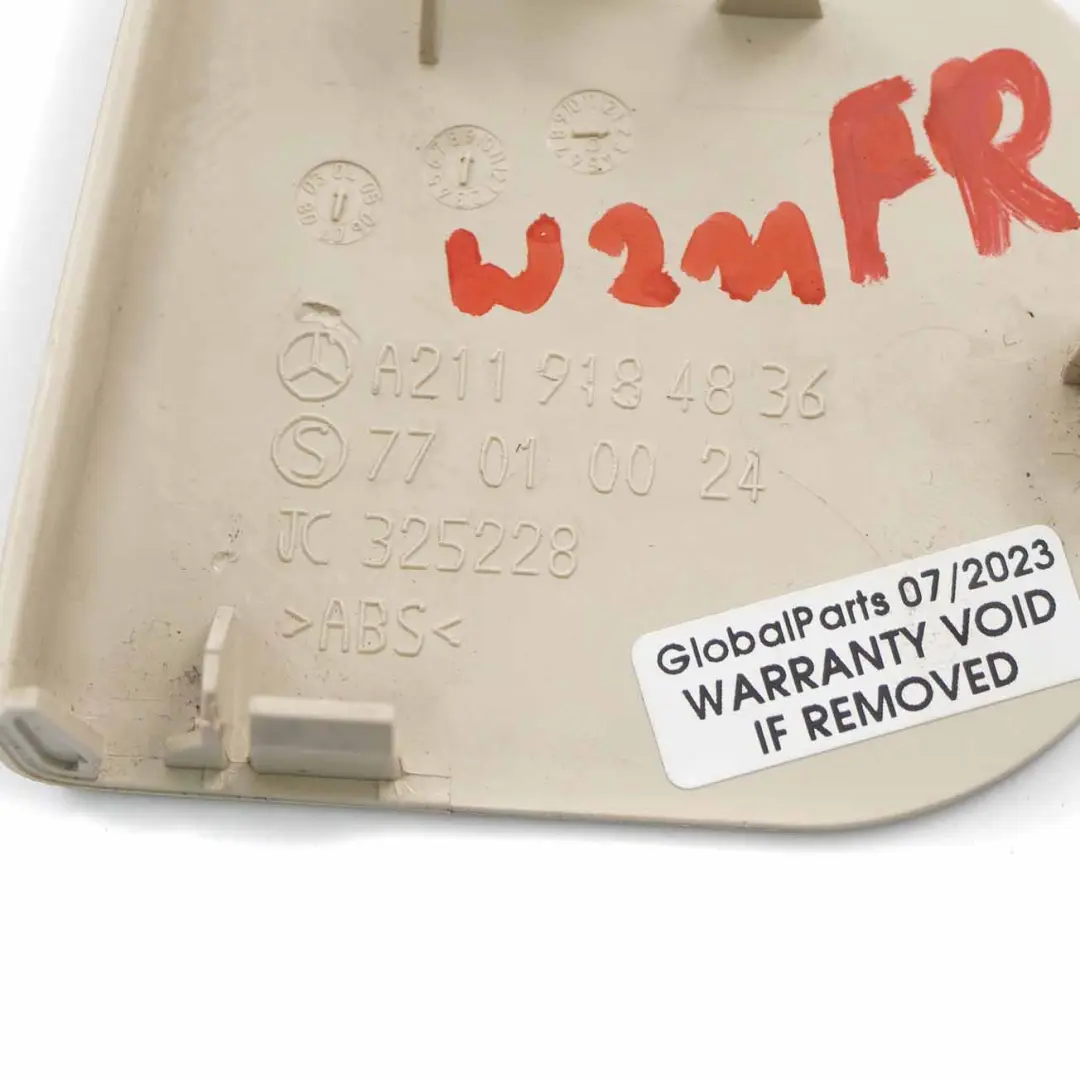 Front Seat Trim Mercedes W211 W219 Panel Right O/S Cover Beige to with Part number A2119184836 Front Seat Trim Mercedes W211 W219 Panel Right O/S Cover Beige - SKU A2119184836 - Part number A2119184836