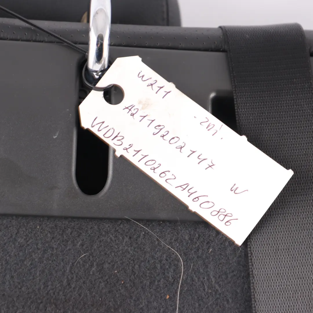 Mercedes W211 Seat Backrest Rear Left N/S Back Seat Cover Black Leather Nappa - SKU A2119202147 - Part number A2119202147