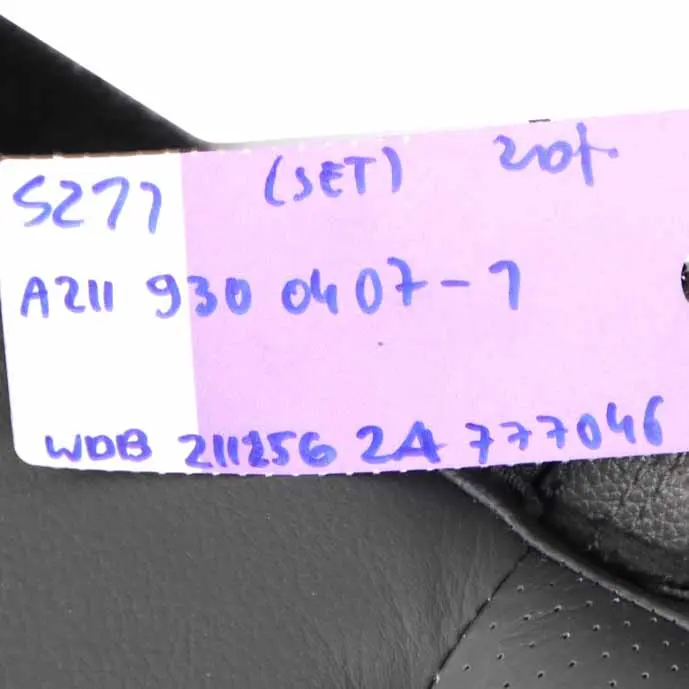 Folding Seat Luggage Trunk Boot Leather Nappa Black Set to Mercedes S211 Rear with Part number A2119300407 Mercedes S211 Rear Folding Seat Luggage Trunk Boot Leather Nappa Black Set - SKU A2119300407-1 - Part number A2119300407