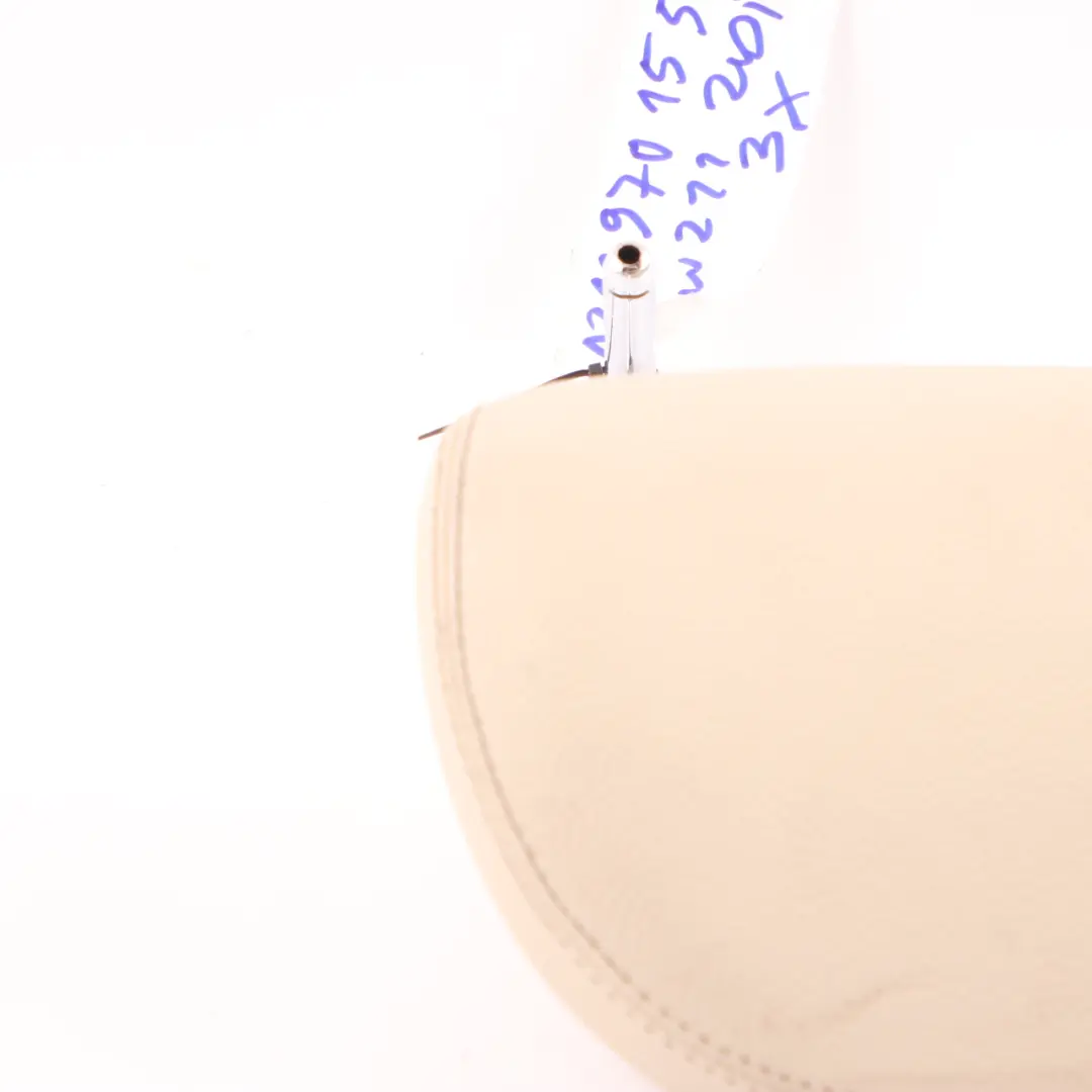 Mercedes W211 Saloon Rear Seat Headrest Leather Imitation Beige Head Rest - SKU A2119701550 - Part number A2119701550
