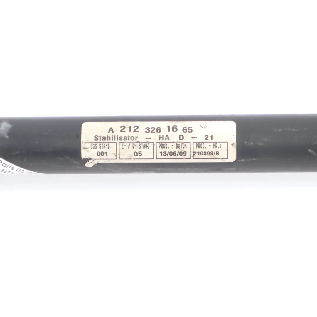 Stabilizer Rear Axle E 63 AMG Anti Roll Torsion Bar to Mercedes W212 with Part number A2123261665 Mercedes W212 Stabilizer Rear Axle E 63 AMG Anti Roll Torsion Bar - SKU A2123261665 - Part number A2123261665