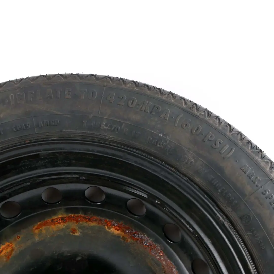 Ruota Scorta Acciaio R17 Pneumatico Continental 155/70 per Mercedes W212 con numero di parte A2124000002 Mercedes W212 Ruota Scorta Acciaio R17 Pneumatico Continental 155/70 - SKU A2124000002 - Numero di parte A2124000002