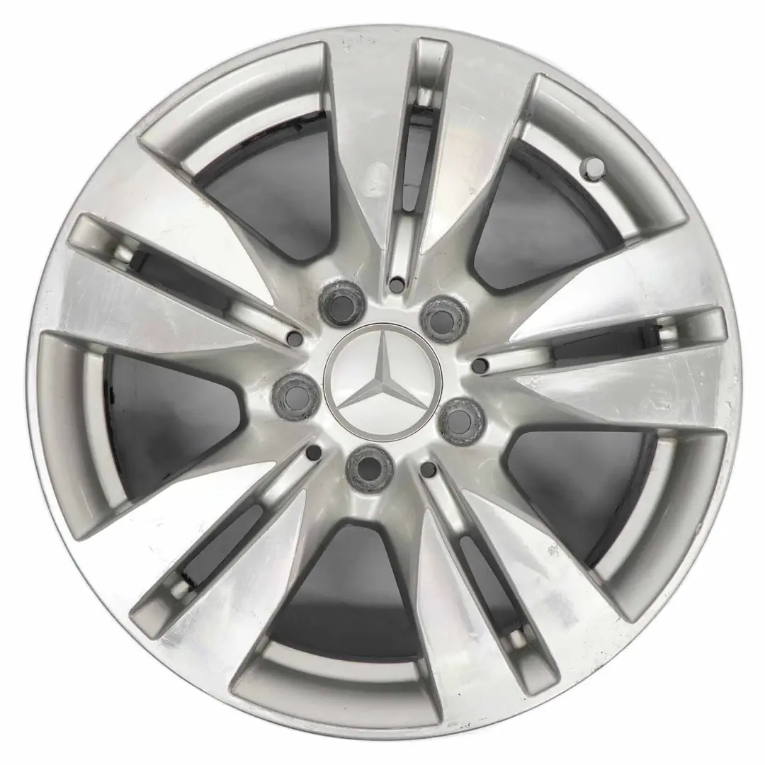 Mercedes W212 Silver Alloy Wheel Rim 5-Double Spoke 16" ET:46 8J - SKU A2124010202-4 - Part number A2124010202