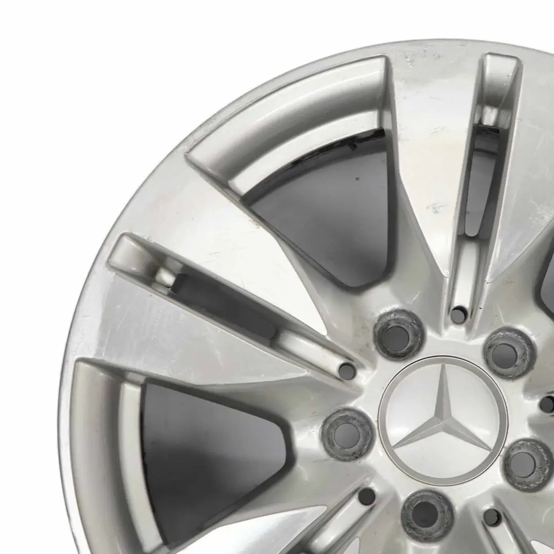 Alloy Wheel Rim 5-Double Spoke 16" ET:46 8J to Mercedes W212 Silver with Part number A2124010202 Mercedes W212 Silver Alloy Wheel Rim 5-Double Spoke 16" ET:46 8J - SKU A2124010202-4 - Part number A2124010202