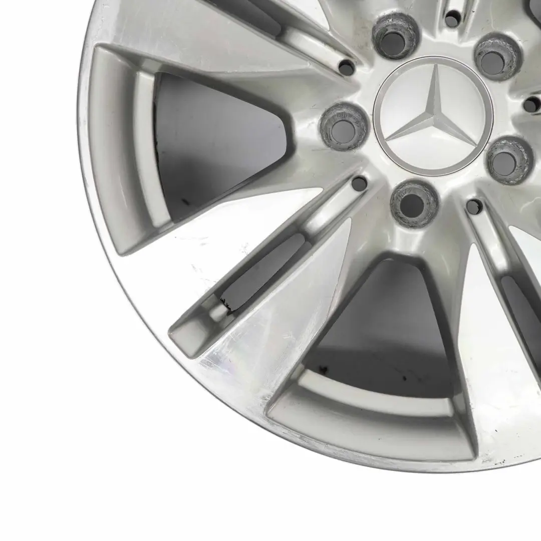 Alloy Wheel Rim 5-Double Spoke 16" ET:46 8J to Mercedes W212 Silver with Part number A2124010202 Mercedes W212 Silver Alloy Wheel Rim 5-Double Spoke 16" ET:46 8J - SKU A2124010202-4 - Part number A2124010202