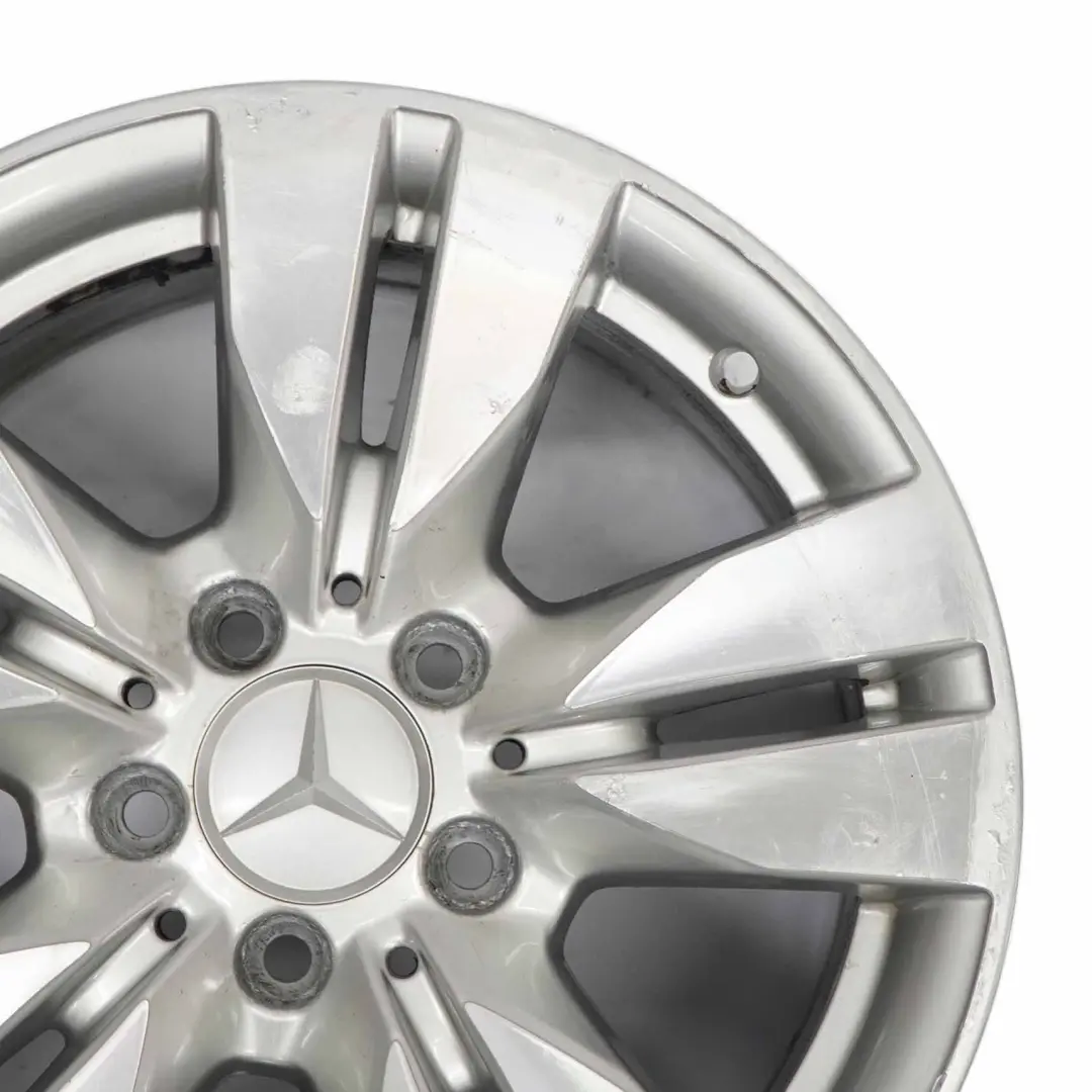 Alloy Wheel Rim 5-Double Spoke 16" ET:46 8J to Mercedes W212 Silver with Part number A2124010202 Mercedes W212 Silver Alloy Wheel Rim 5-Double Spoke 16" ET:46 8J - SKU A2124010202-4 - Part number A2124010202