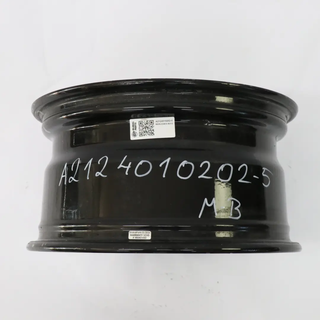 Alloy Wheel Rim 5 Double Spoke 16" ET:46 8J to Mercedes W212 Black with Part number A2124010202 Mercedes W212 Black Alloy Wheel Rim 5 Double Spoke 16" ET:46 8J - SKU A2124010202-5 - Part number A2124010202