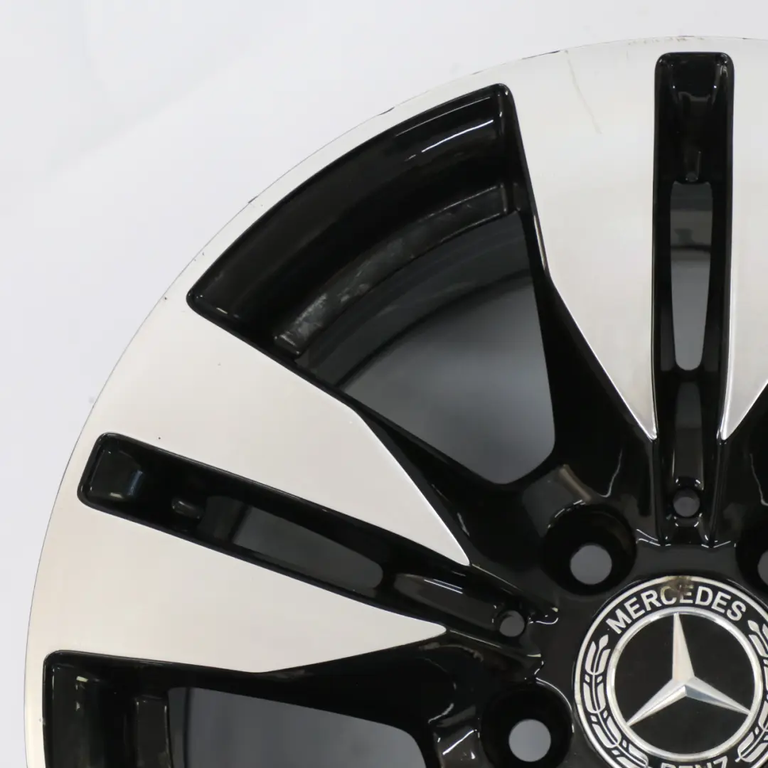 Alloy Wheel Rim 5 Double Spoke 16" ET:46 8J to Mercedes W212 Black with Part number A2124010202 Mercedes W212 Black Alloy Wheel Rim 5 Double Spoke 16" ET:46 8J - SKU A2124010202-5 - Part number A2124010202