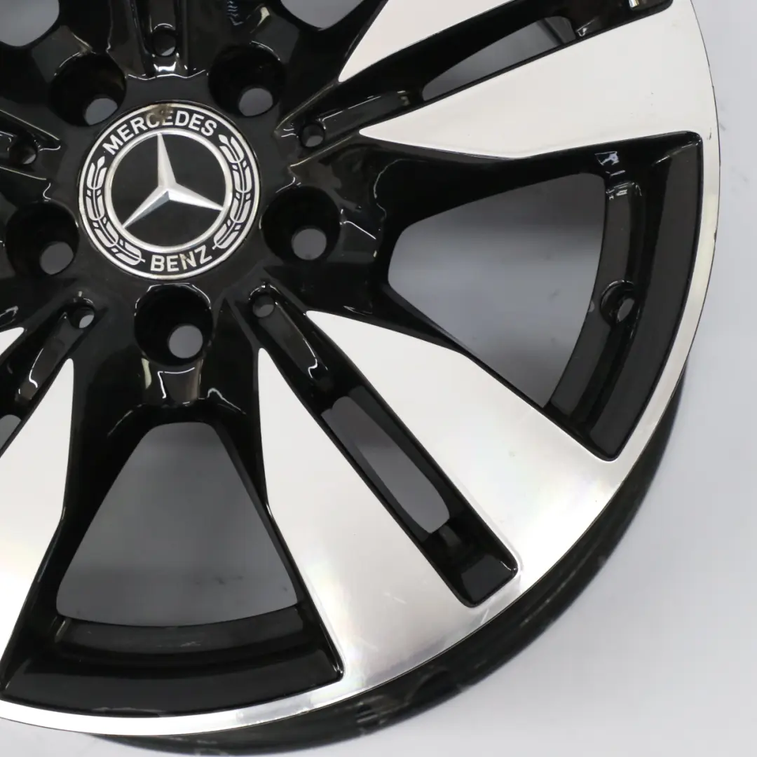 Alloy Wheel Rim 5 Double Spoke 16" ET:46 8J to Mercedes W212 Black with Part number A2124010202 Mercedes W212 Black Alloy Wheel Rim 5 Double Spoke 16" ET:46 8J - SKU A2124010202-5 - Part number A2124010202
