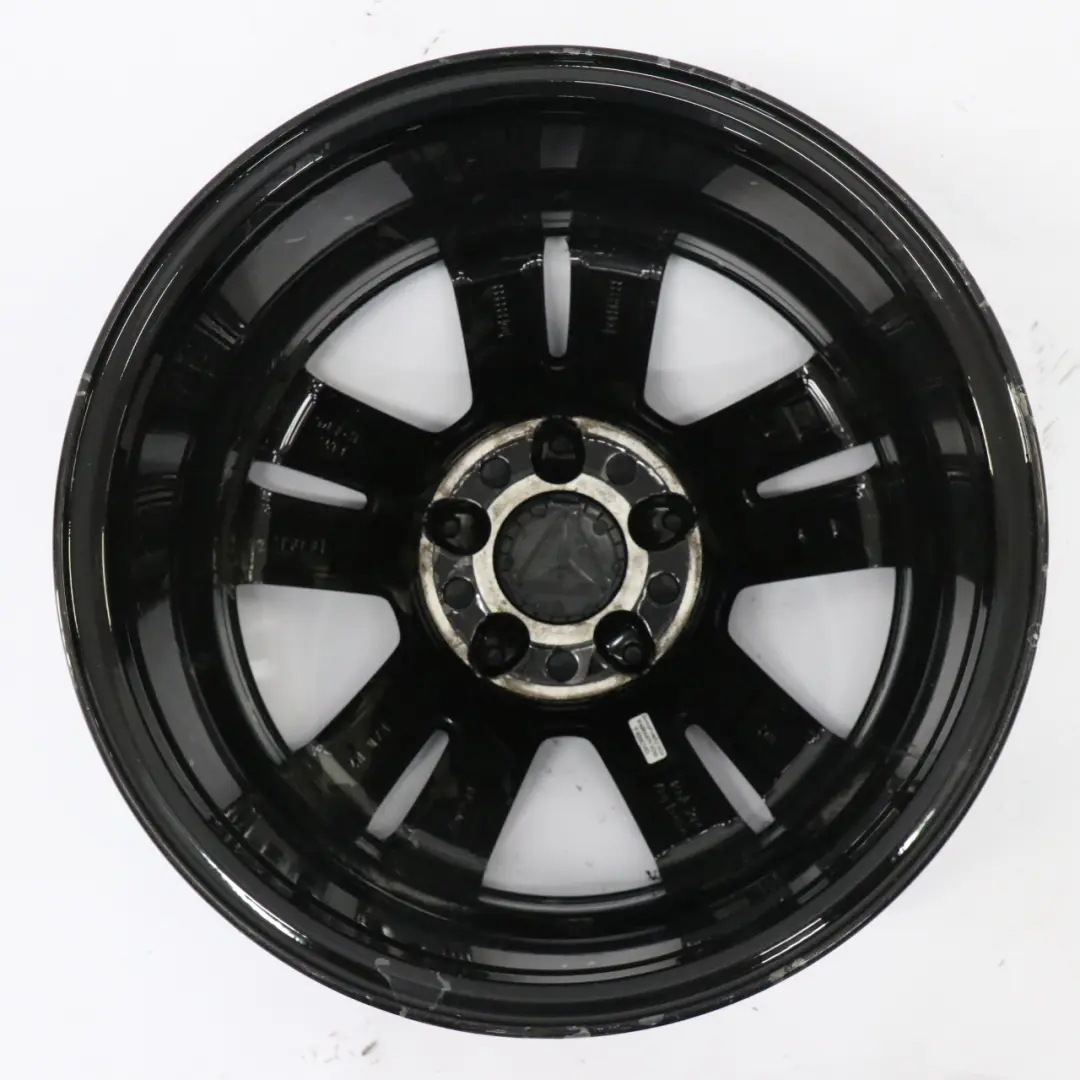 Llanta aleación negra Mercedes W212 de 5 radios dobles 16" ET:46 8J - SKU A2124010202-6 - Número de pieza A2124010202