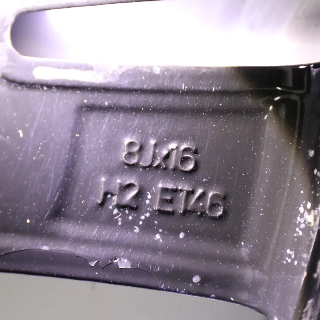  Llanta aleación negra Mercedes W212 de 5 radios dobles 16" ET:46 8J - SKU A2124010202-6 - Número de pieza A2124010202