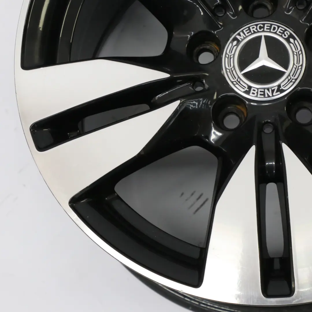 Alloy Wheel Rim 5-Double Spoke 16" ET:46 8J to Mercedes W212 Black with Part number A2124010202 Mercedes W212 Black Alloy Wheel Rim 5-Double Spoke 16" ET:46 8J - SKU A2124010202-7 - Part number A2124010202