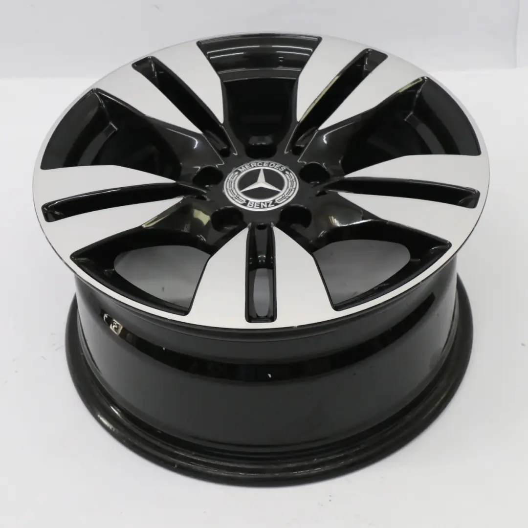 Alloy Wheel Rim 5-Double Spoke 16" ET:46 8J to Mercedes W212 Black with Part number A2124010202 Mercedes W212 Black Alloy Wheel Rim 5-Double Spoke 16" ET:46 8J - SKU A2124010202-7 - Part number A2124010202