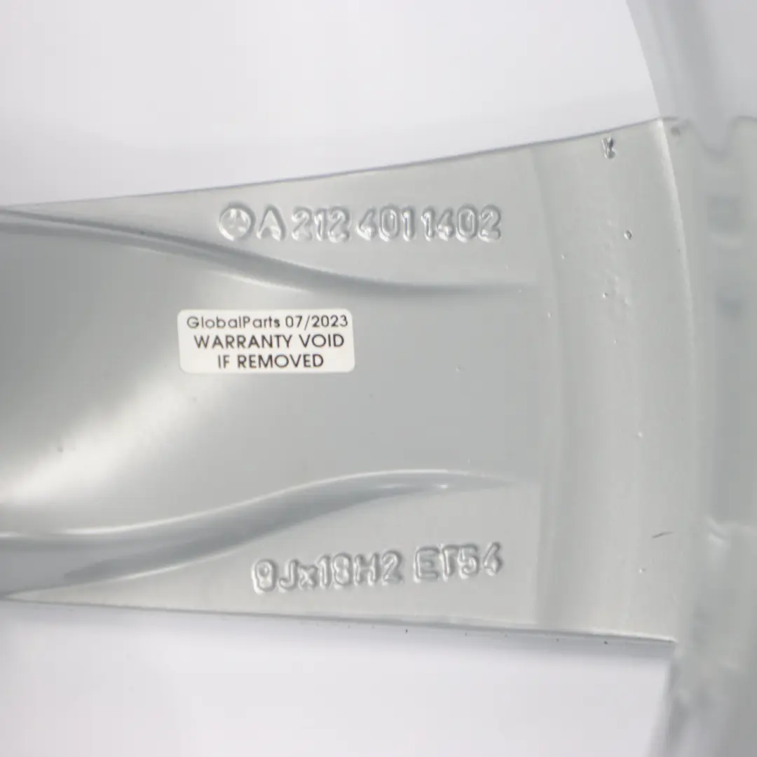 Mercedes W212 Rear Axle Silver Alloy Wheel Rim 18" ET:54 9J - SKU A2124011402-1 - Part number A2124011402