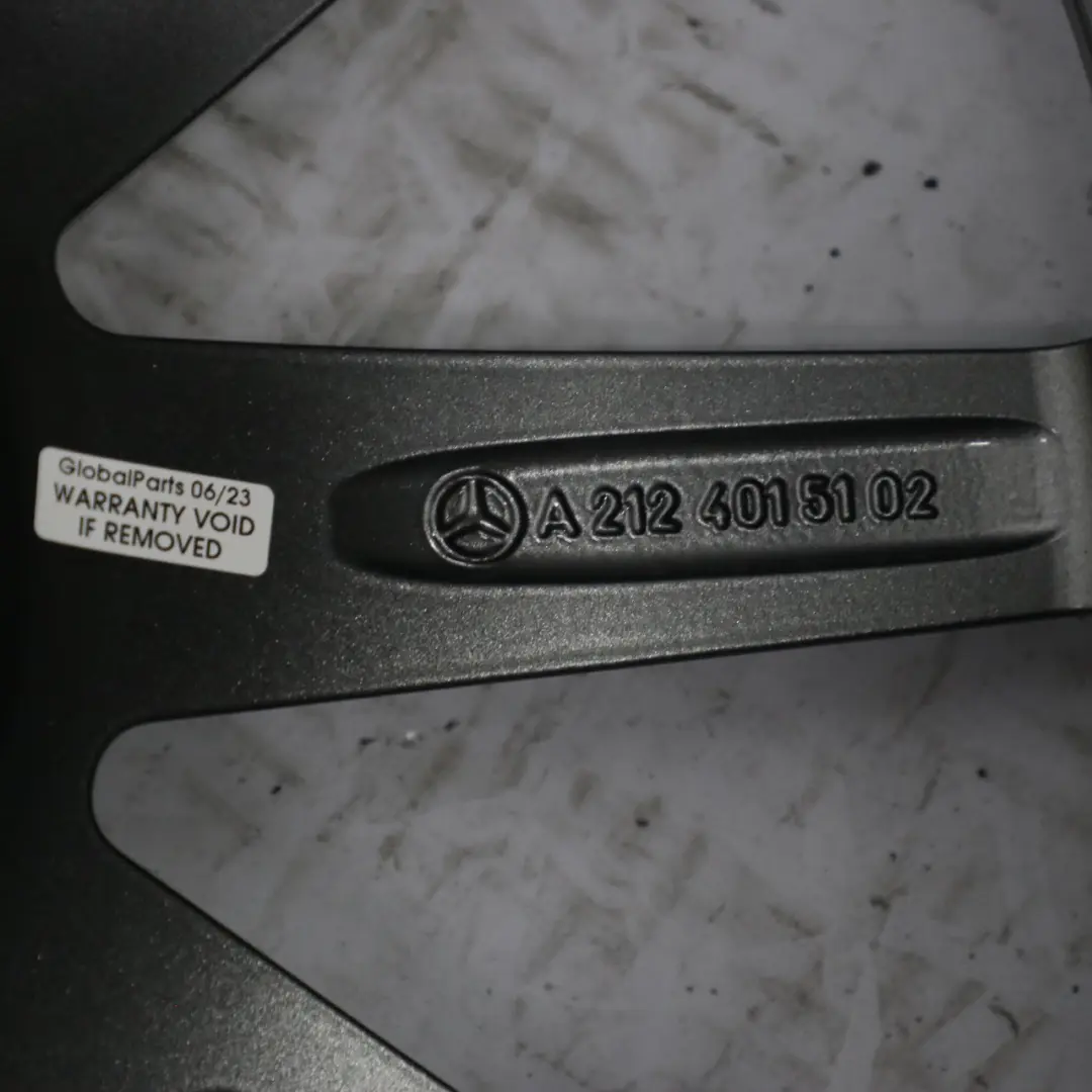 Llanta de aleación Mercedes W212 E63 AMG de 10 radios 19" ET:52 9,5J - SKU A2124015102-1 - Número de pieza A2124015102