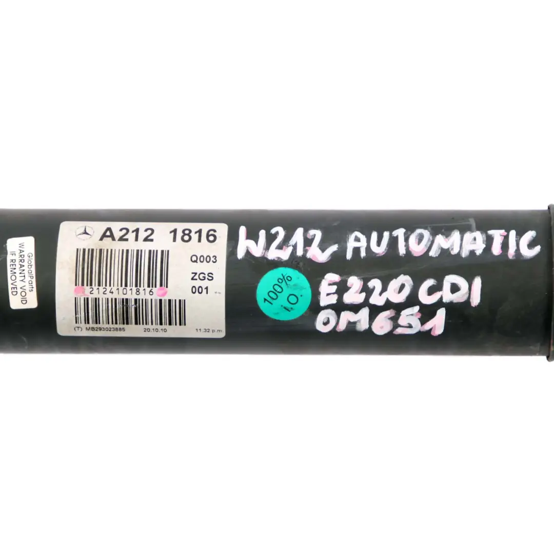 Mercedes W212 Wał Napędowy Diesel Automat OM651 - SKU A2124101816 - Numer Części A2124101816