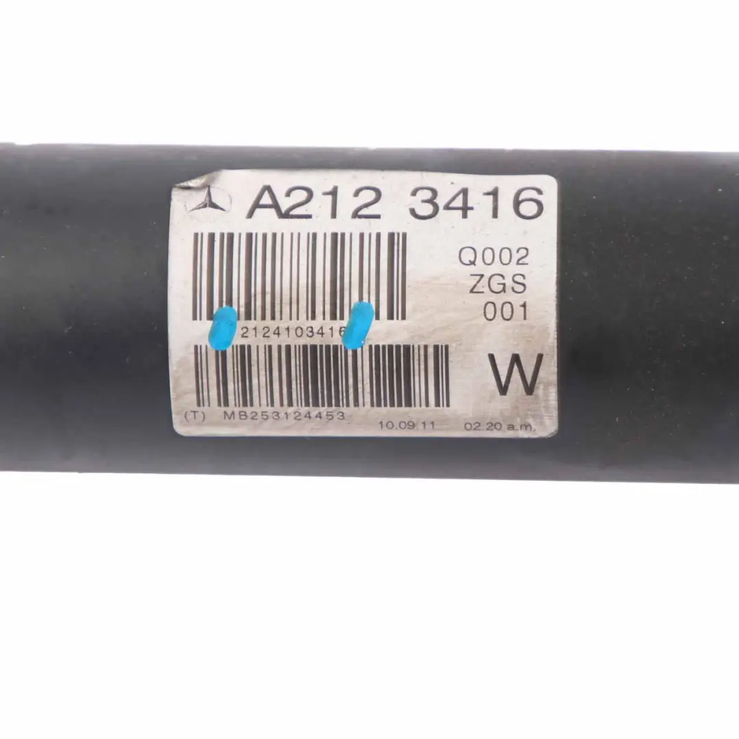 Propshaft Eje transmisión OM651 Transmisión automática para Mercedes W212 con número de pieza A2124103416 Mercedes W212 Propshaft Eje transmisión OM651 Transmisión automática - SKU A2124103416 - Número de pieza A2124103416