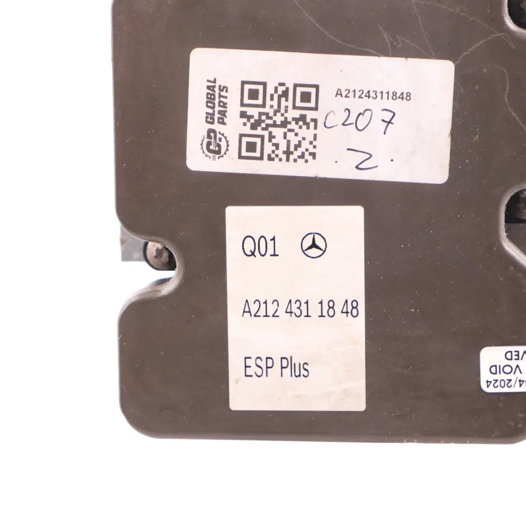 Hydraulic Pump ABS ESP Brake Control Unit Module to Mercedes C207 with Part number A2124311848 Mercedes C207 Hydraulic Pump ABS ESP Brake Control Unit Module - SKU A2124311848 - Part number A2124311848