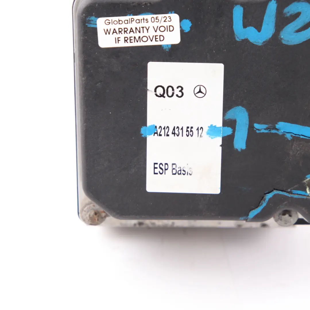 ESP ABS Hydro Control Unit Unité Contrôle Pompe Frein A2124315512 pour Mercedes W212 à propos du numéro de pièce A2124315612 Mercedes W212 ESP ABS Hydro Control Unit Unité Contrôle Pompe Frein A2124315512 - SKU A2124315612-1 - Numéro de pièce A2124315612