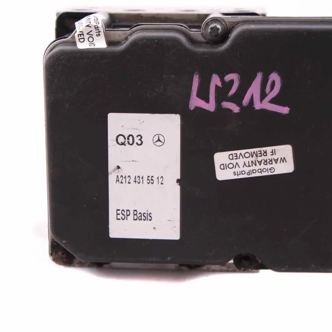Mercedes W212 ESP ABS Hydro Control Unit Brake Pump Control Unit A2124315512 - SKU A2124315612 - Part number A2124315612