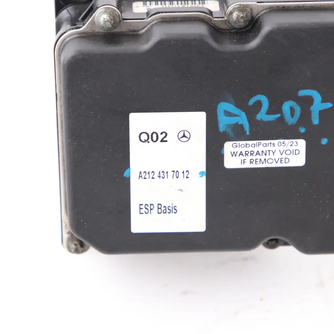 W207 W212 Hydraulic Pump ABS Brake Control Unit Module to Mercedes with Part number A2124317012 Mercedes W207 W212 Hydraulic Pump ABS Brake Control Unit Module - SKU A2124317012 - Part number A2124317012