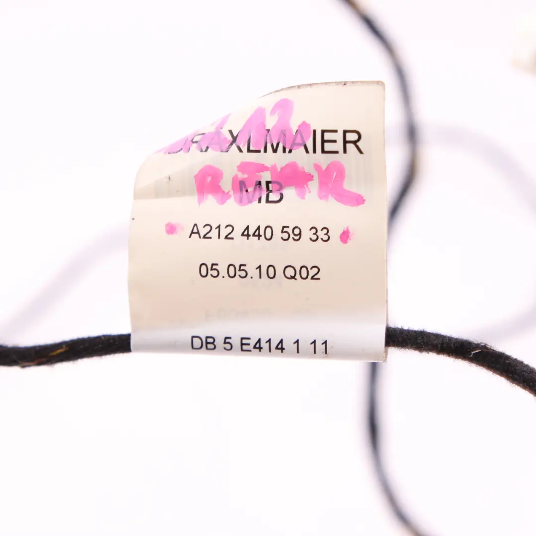 Cableado Puerta Mercedes W212 Cable Loom Trasero Izquierdo Derecho para con número de pieza A2124405933 Cableado Puerta Mercedes W212 Cable Loom Trasero Izquierdo Derecho - SKU A2124405933 - Número de pieza A2124405933