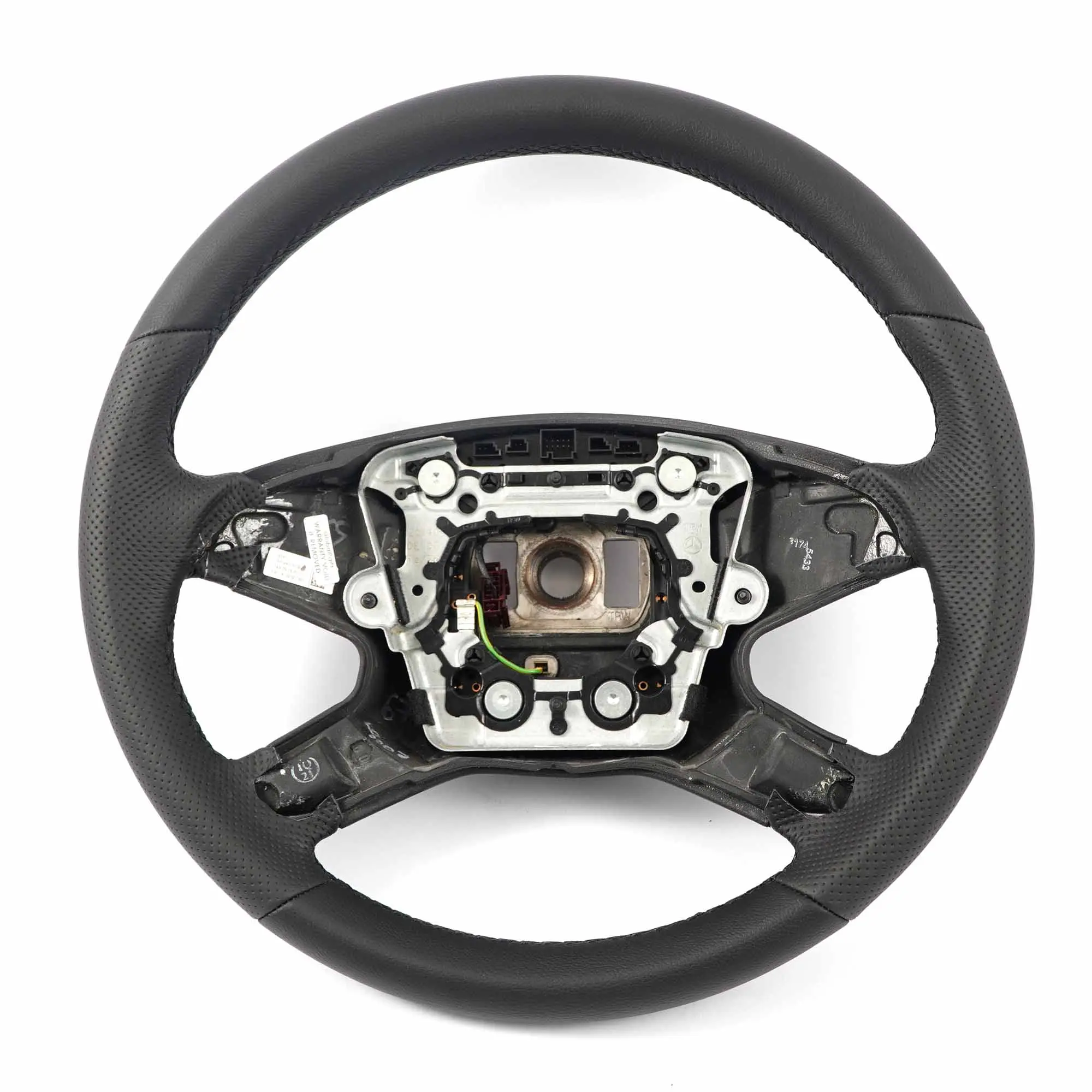 Volante Mercedes W212 NUEVO Cuero Negro con Hilo Negro A2124600303
