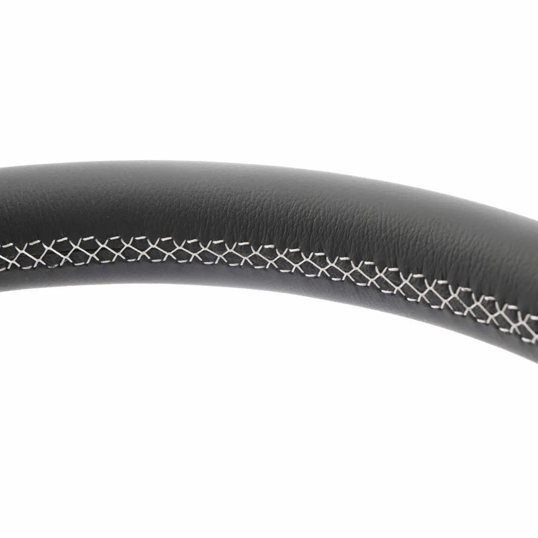 Steering Wheel Mercedes W212 NEW Black Leather with White Threads Paddle Shift  - SKU A2124600403-1 - Part number A2124600403