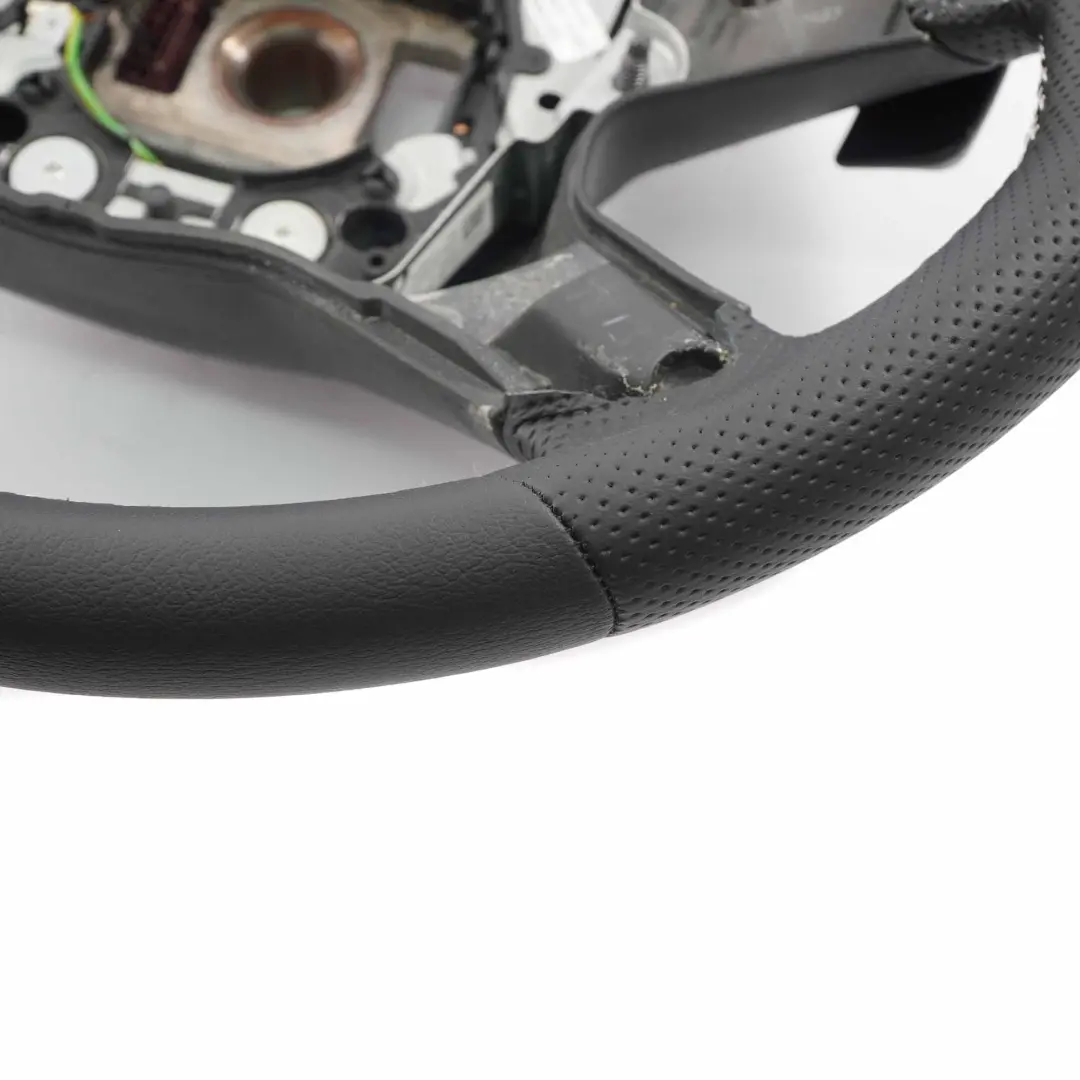 Steering Wheel Mercedes W212 NEW Black Leather with White Threads Paddle Shift  - SKU A2124600403-1 - Part number A2124600403
