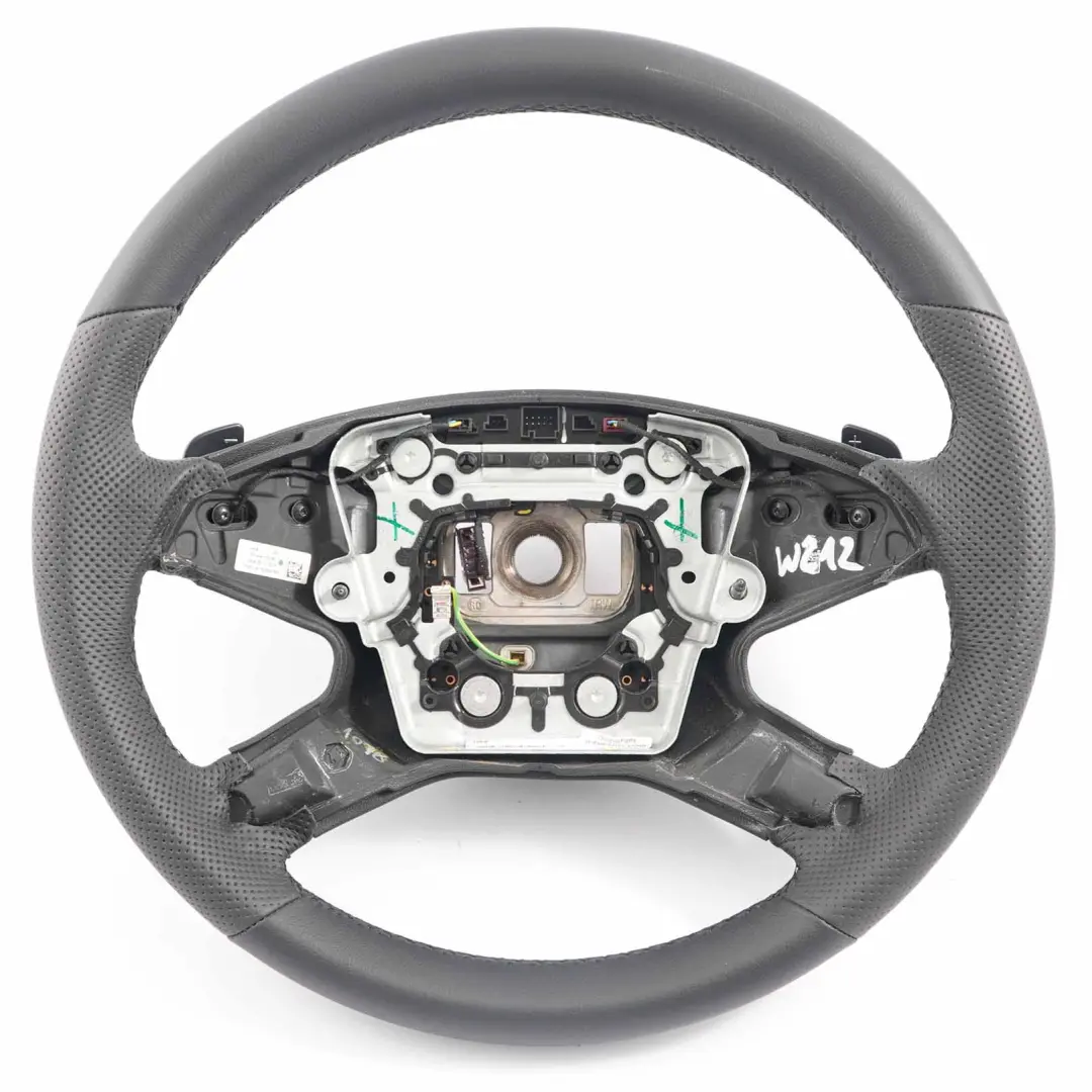 Steering Wheel Mercedes W212 NEW Black Leather with Black Threads Paddle Shift to with Part number A2124600403 Steering Wheel Mercedes W212 NEW Black Leather with Black Threads Paddle Shift - SKU A2124600403-2 - Part number A2124600403