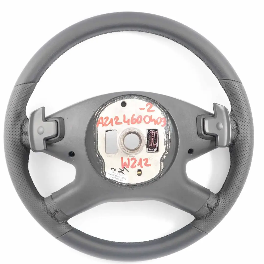 Mercedes W212 NOUVEAU Cuir Noir Sport Volant Palettes de Vitesses Noir Fils - SKU A2124600403-2 - Numéro de pièce A2124600403
