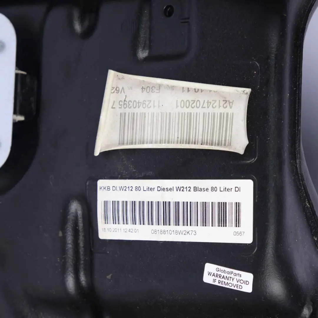 Tanque Combustible Diesel OM642 OM651 80L Completo para Mercedes W212 con número de pieza A2124707701 Mercedes W212 Tanque Combustible Diesel OM642 OM651 80L Completo - SKU A2124707701 - Número de pieza A2124707701