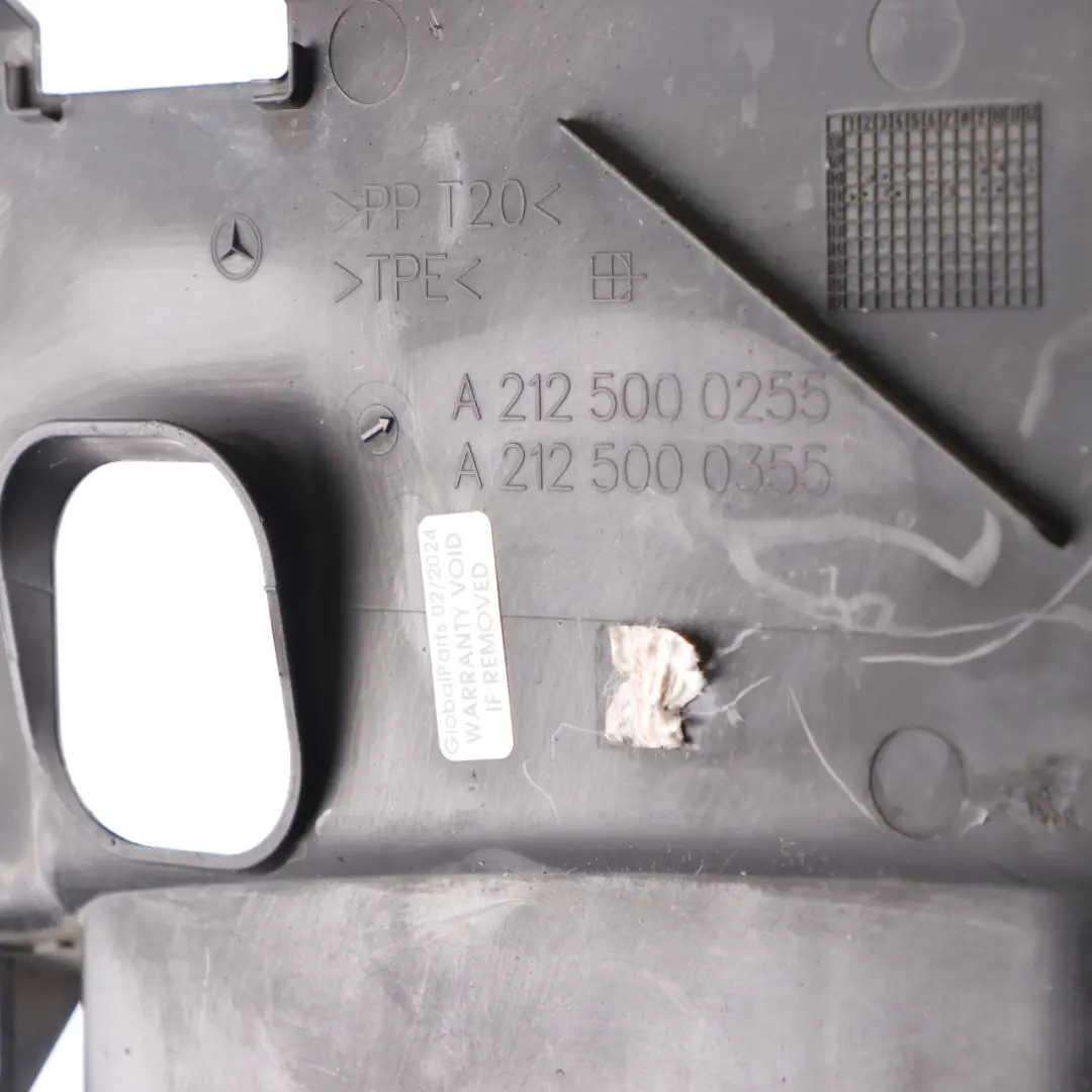 Mercedes W212 Kühler Lufteinlass Kanal Obere Platte Abdeckung - SKU A2125000255 - Teilenummer A2125000255