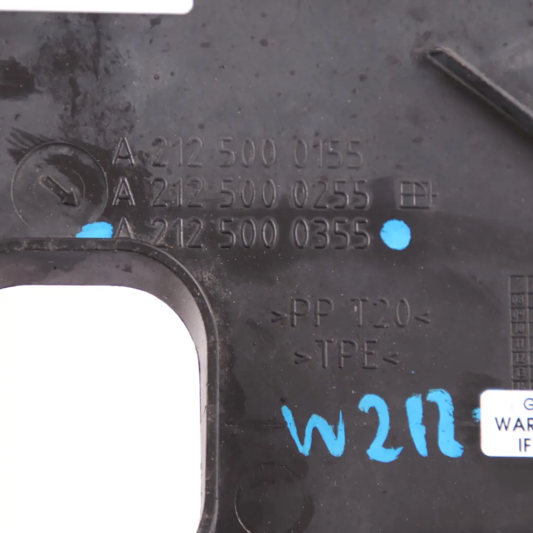 Radiator Air Intake Channel Duct Upper Panel Covering to Mercedes W212 with Part number A2125000355 Mercedes W212 Radiator Air Intake Channel Duct Upper Panel Covering - SKU A2125000355 - Part number A2125000355